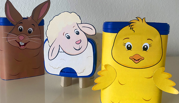 Humana DIY Dekofiguren Hase, Schaf, Küken